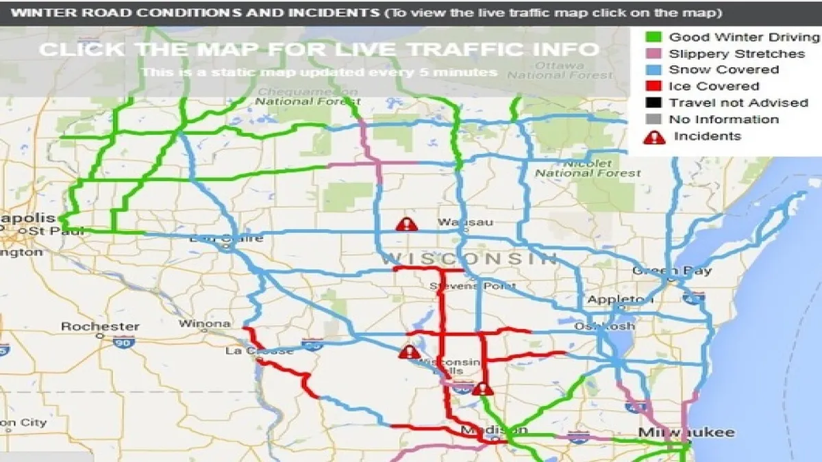wisconsin road conditions — US news