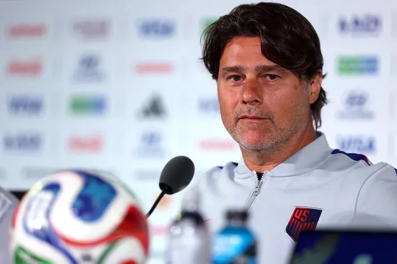U.S. Men's National Team boss Mauricio Pochettino speaking with reporters