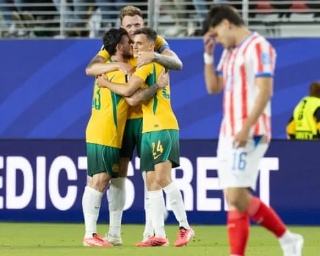 Australia players celebrate