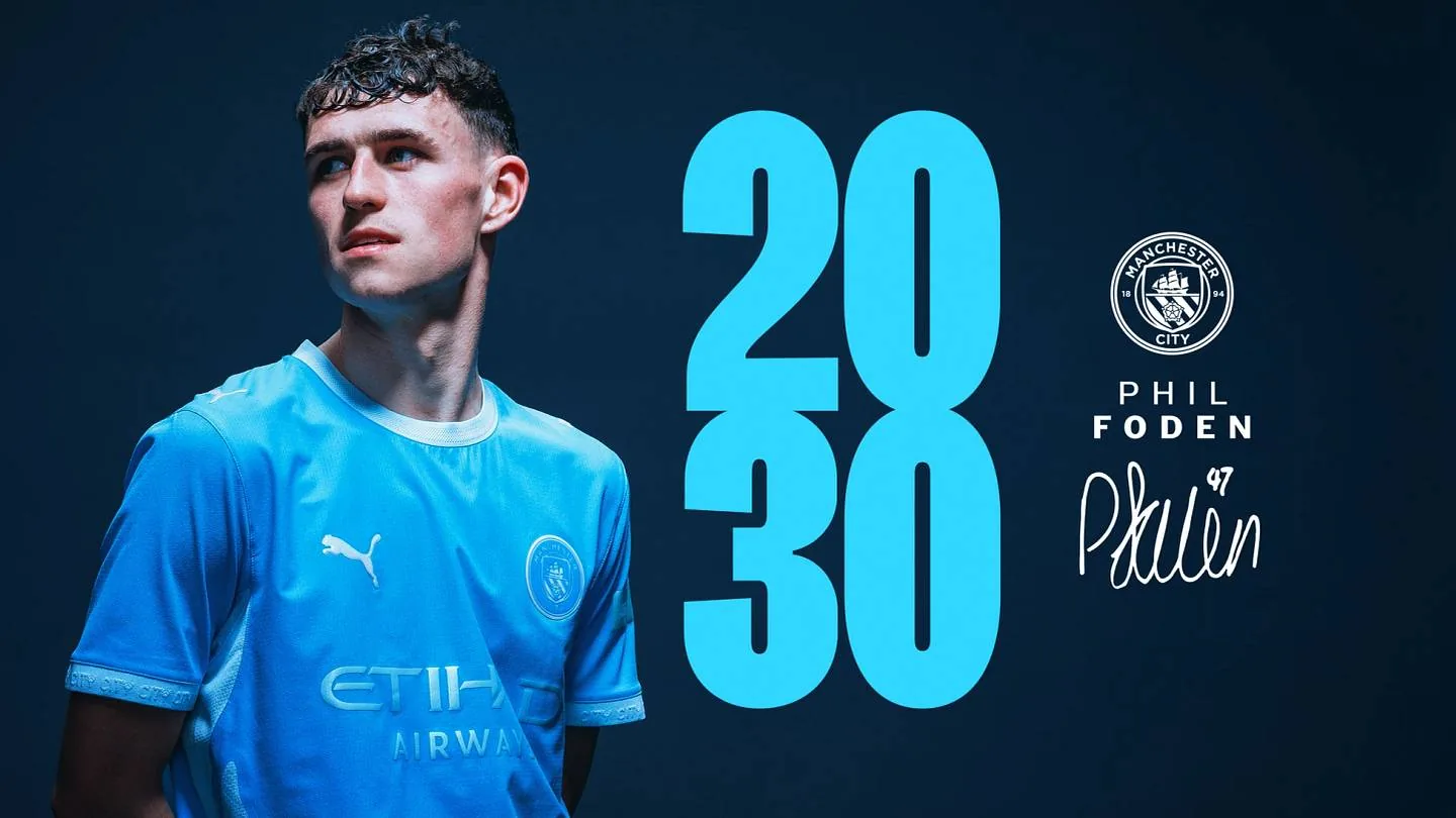 Manchester City secures Phil Foden with new four-year contract