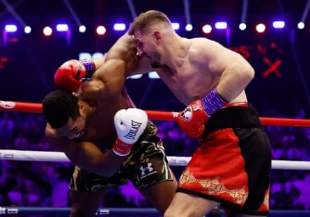 Kristian Prenga punches Anthony Joshua