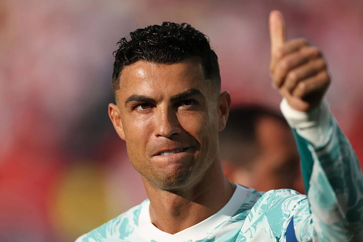 TORONTO, ONTARIO - JULY 02: Cristiano Ronaldo #7 of Portugal looks on before the FIFA World Cup 2026 Round of 32 match between Portugal and Croatia at Toronto Stadium on July 02, 2026 in Toronto, Ontario. (Photo by Dan Mullan/Getty Images)